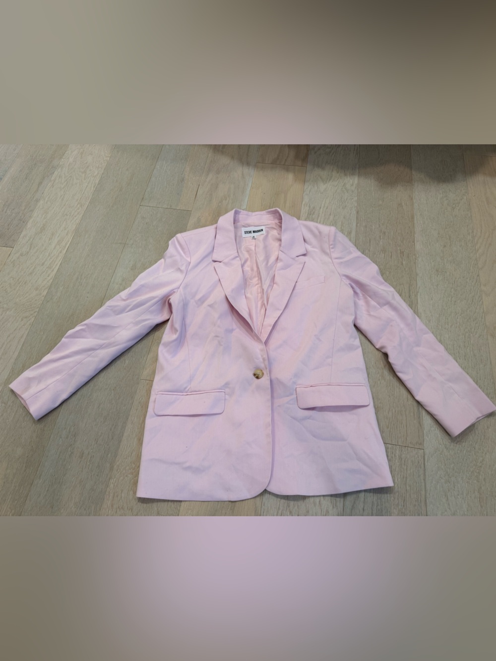 Steve Madden Light Pink Women’s Single-Button Blazer
